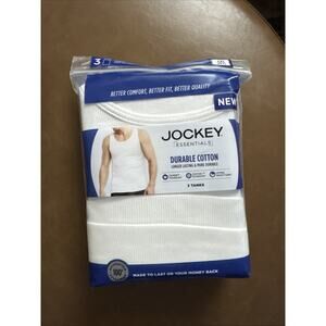 Jockey 3 Pack Size 2XL Durable Tank Top Men's White Cotton